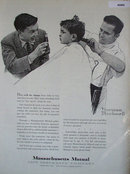 Massachusetts Mutual Life Insurance Co. 1959 Ad Norman Rockwell