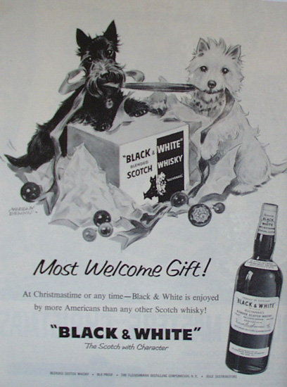 Black And White Scotch Whiskey 1959 Ad