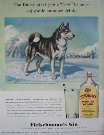 Fleischmanns Gin 1940 Ad