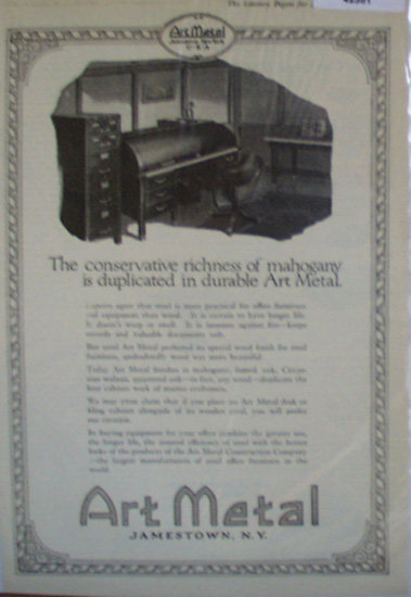Art Metal 1920 Ad office furniture