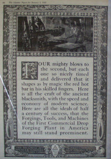 The Billings And Spencer Co. 1920 Ad forging