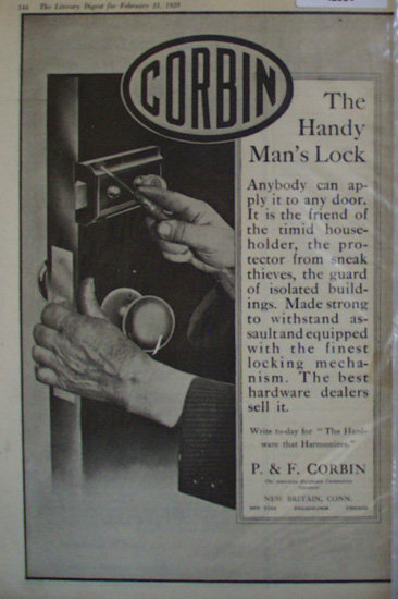 P. And F. Corbin Lock