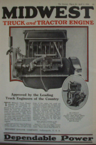 Midwest Truck And Tractor Engine 1920 Ad