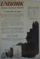 Undark Radium Luminous Material 1920 Ad
