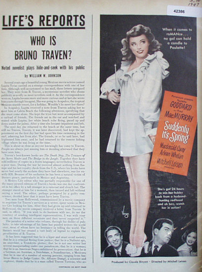 Movie Suddenly Its Spring 1947 Ad.