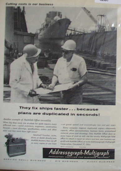 Addressograph Multigraph 1958 Ad