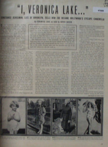 Veronica Lake, By Niven Busch 1943 Article