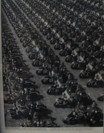 L.A. Motorcycle Corps Patrol 1949 Article