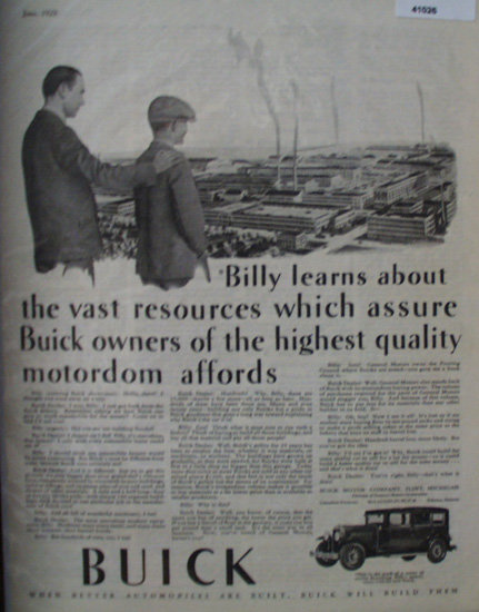 Buick Motor Company 1929 Ad