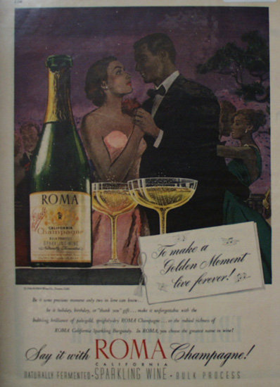 Roma Champagne 1947 Ad