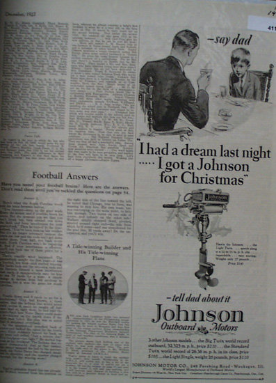 Johnson Motor Co. 1927 Ad