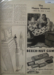 Beech Nut Gum 1937 Ad