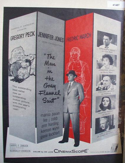 Movie The Man in the Gray Flannel Suit. 1956 Ad