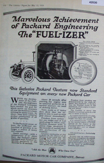 Packard Motor Car Co. 1920 Ad