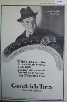 Goodrich Tires 1920 Ad.