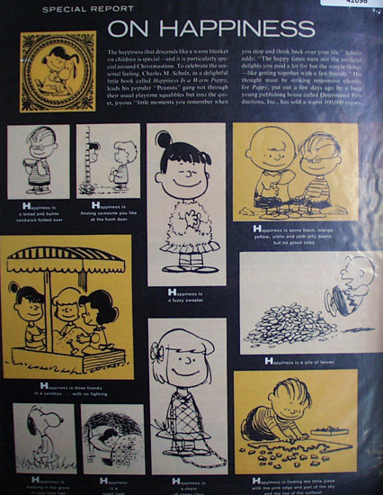 Special Report On Happiness 1962 article and Cartoon