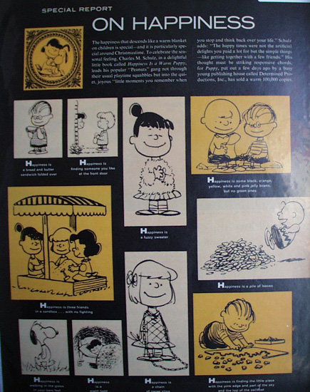 Special Report On Happiness 1962 article and Cartoon