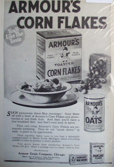 Armours Corn Flakes 1920 Ad