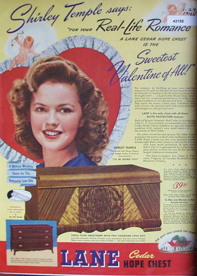 Lane Cedar Hope Chest 1945 Ad.