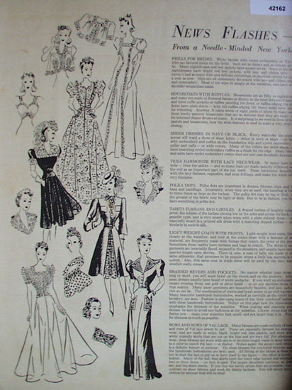 News Flash Clothes Making 1940 Article