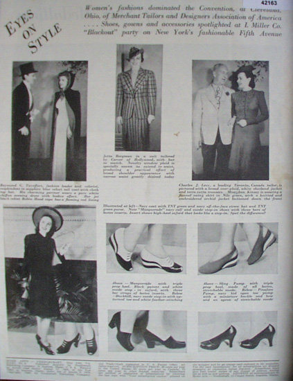 I. Miller Co. Eyes On Style 1940 Ad.