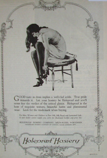 Holeproof Hosiery Co. 1920 Ad