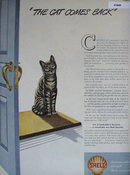 Shell Oil The Cat Comes Back 1946 Ad