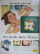 Telechron Clock Radio Timer 1951 Ad