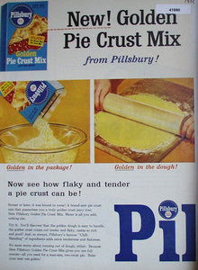 Pillsbury Golden Pie Crust Mix 1951 Ad