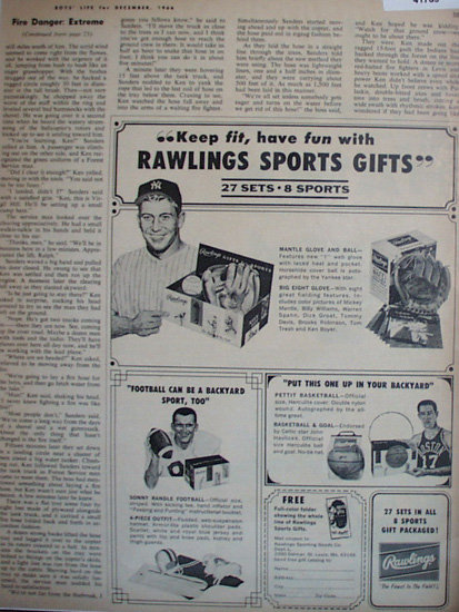 Rawlings Sports Gifts 1964 Ad