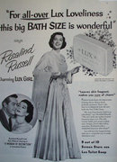 Lux Toilet Soap Rosalind Russell 1950 Ad
