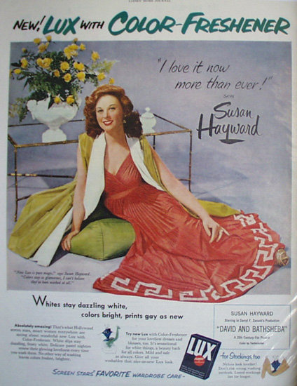 Lux Soap Flakes Susan Hayward 1951 Ad