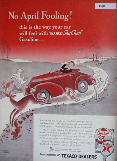 Texaco No April Fooling 1942 Ad.