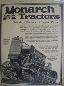 Monarch Neverslip Tractors 1920 Ad