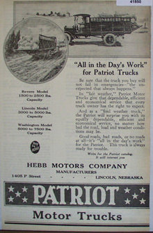 Patriot Trucks Revere Lincoln And Washington Models 1920 Ad