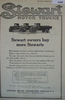 Stewart Motor Truck 1920 Ad