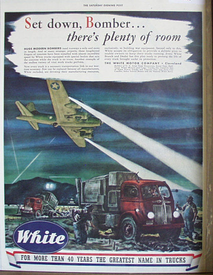 White Greatest Name In Trucks 1943 Ad.