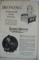 Simplex Ironer The Best Ironer 1920 Ad.