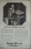 American Ironing Machine Co. Simples Ironer 1920 Ad.