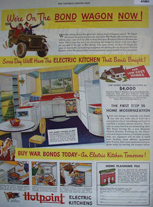 Hotpoint Electric Kitchens 1943 Ad.