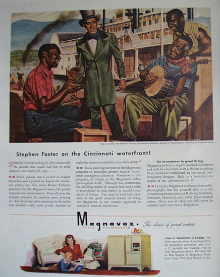 Magnavox Radio Phonograph 1945 Ad.