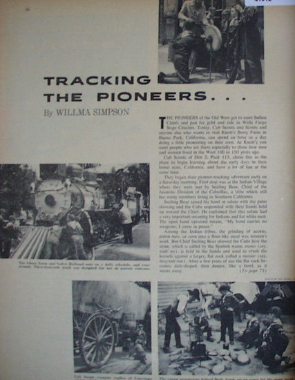 Tracking The Pioneers 1960 Article.