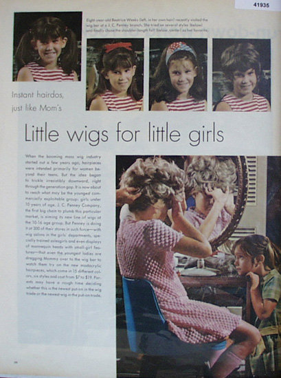 Instant Hairdos For Little Girls 1970 Ad