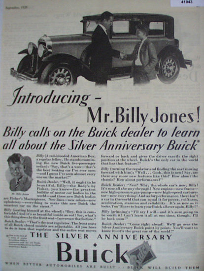 Buick Silver Anniversary 1928 Ad.