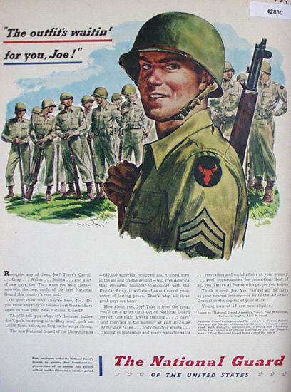 The National Guard Of The United States 1947 Ad