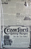 Crawford cooking Ranges 1909 Ad.