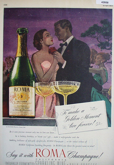 Roma Champagne 1947 Ad.