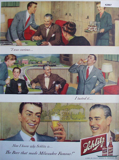 Jos. Schlitz Brewing Co. 1949 Ad