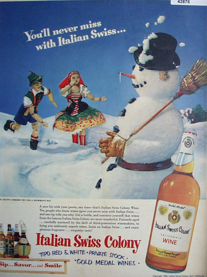 Italian Swiss Colony Wine 1951 Ad