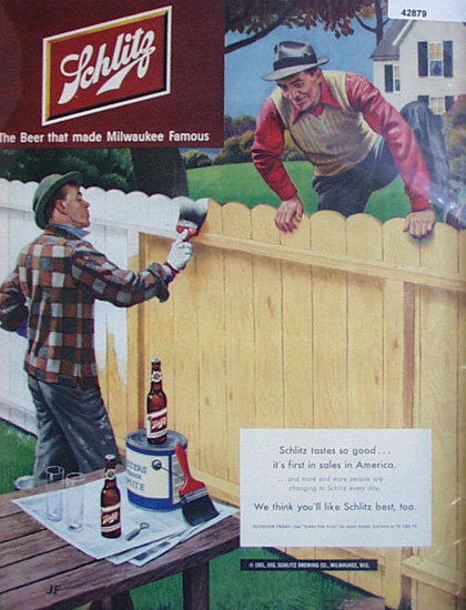 Schlitz Beer 1951 Ad.